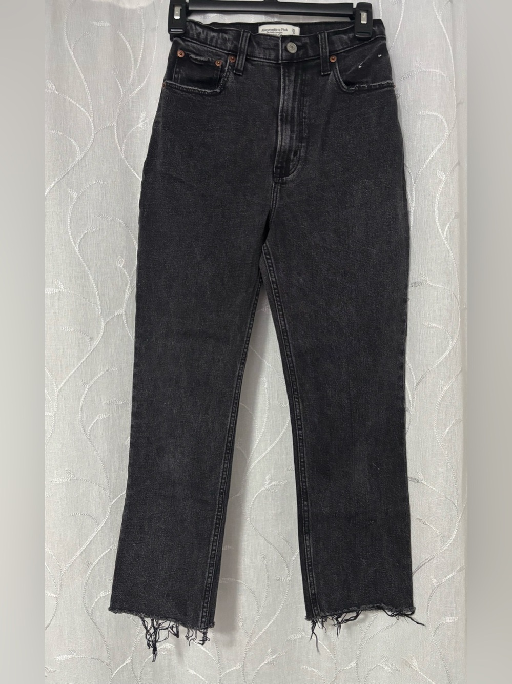 Abercrombie & Fitch Washed Black Straight Leg Jeans